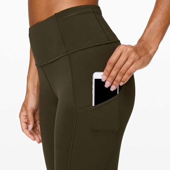 Lululemon Fast and Free Tight II 25" *Non-Reflective Nulux Dark Olive Size 2 - Picture 2 of 7